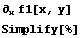 ∂_x f1[x, y] Simplify[%] 